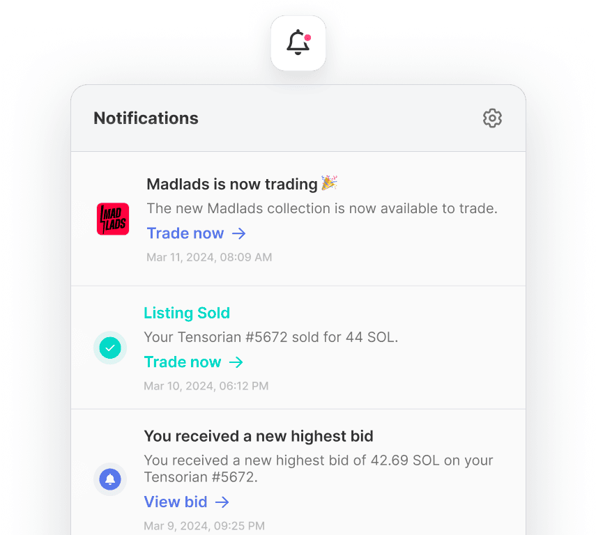 Notification modal